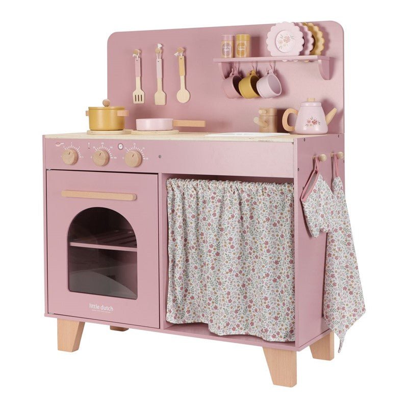 Cocinita Infantil Madera Rosa Little Duch - Nanetes